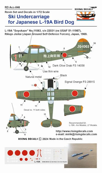 Ski Undercarriage for Japanese L19A Bird Dog  RD-ACR.046