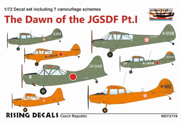 The Dawn of the Japanese Ground Delf Defence Forces JGSDF part I (Stinson L4, Piper Pa18, Cessna O1)  7 schemes  rd72-119