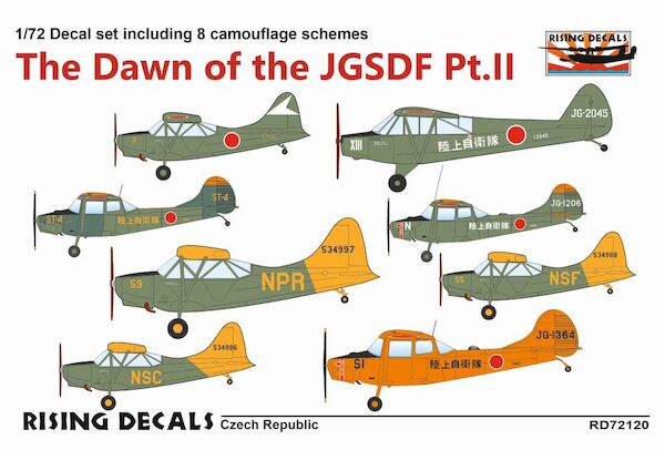 The Dawn of the Japanese Ground Delf Defence Forces JGSDF part II (Stinson L4, Piper Pa18, Cessna O1)  7 schemes  rd72-120