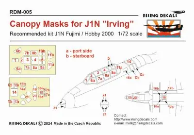 A5M4-K  "Claude" canopy MASK, (AVI/LF)  RDM-006