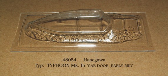 Canopy Hawker Typhoon Mk.Ib car door early-mid (Hasegawa)  rt48054