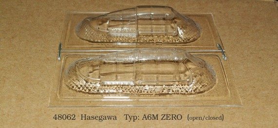 Canopy A6M ZERO /open-closed/ (Hasegawa)  rt48062