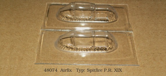 Canopy Spitfire PR-XIX open-closed (Airfix)  rt48074