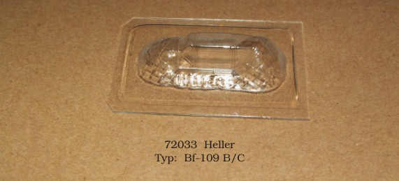 Canopy Messerschmitt BF109B/C (Heller) rt72033