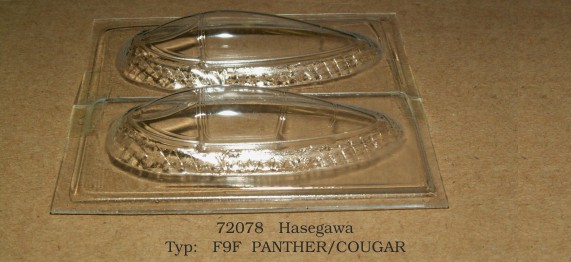 Canopy F9F Panther/Cougar (2 canopies) (Hasegawa)  rt72078