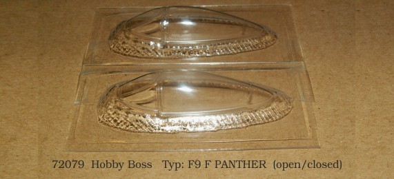 Canopy F9F Panther (2 canopies) Hobbyboss rt72079