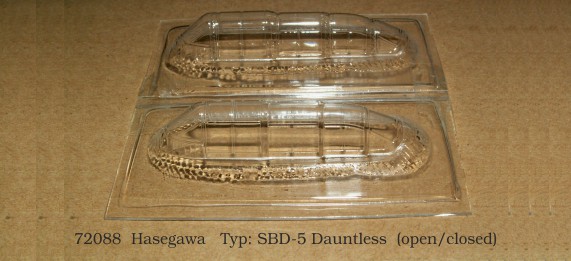Canopy SBD-5 Dauntless (open & closed) (Hasegawa) rt72088