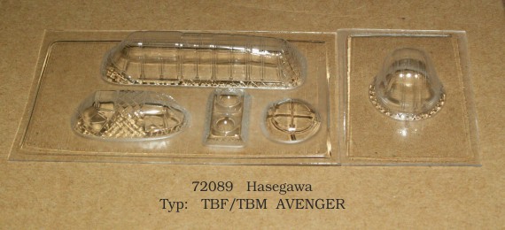 Canopy, Turret and other glassparts TBM/TBF Avenger (Hasegawa) rt72089