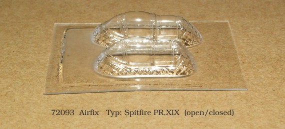 Canopy Spitfire PRXIX (Open/Closed) Airfix) rt72093
