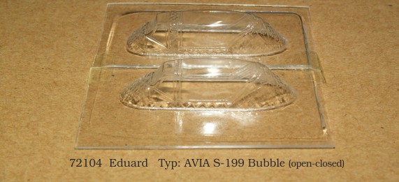 Canopy Avia S-199 Bubble open/closed (Eduard)  rt72104
