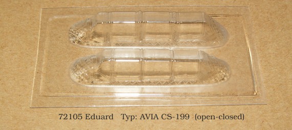 Canopy Avia CS-199 open/closed (Eduard) rt72105