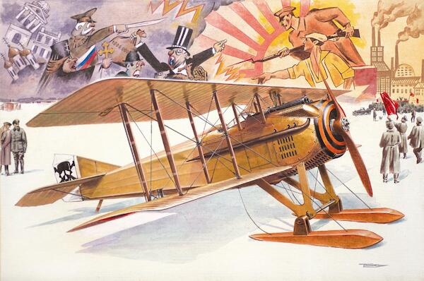 Spad VII c.1 with Russian skies 617