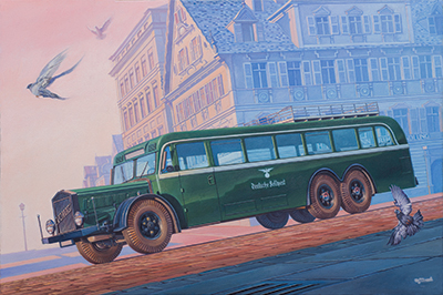 VOMAG Omnibus 7 OR 660 WWII German Staff Bus 729