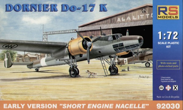 Dornier Do17K Early version short engine nacelle (Italy, Bulgarian, Yugoslav)  RS92030