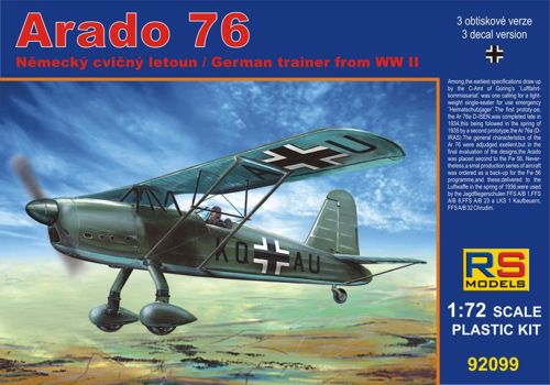 Arado Ar76 in Luftwaffe A/B Schulen RS9299