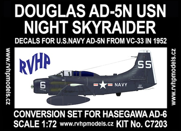 AD5N Night Skyraider (USN), conv. for Hasegawa AD-6  RVHC7203