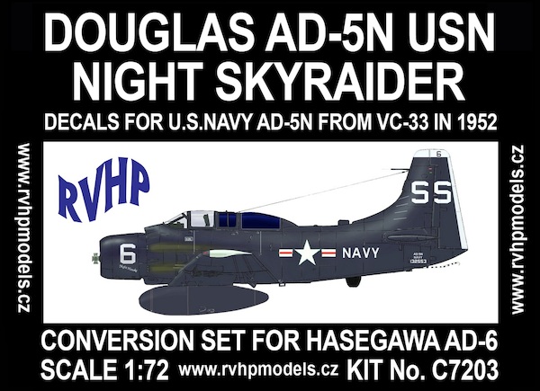 AD5N Night Skyraider (USN), conv. for Hasegawa AD-6 RVHC7203