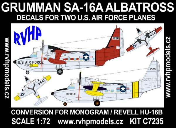Grumman SA-16A Albatross (USAF) for Revell/Monogram  RVHC7235