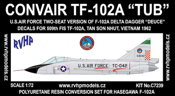 Convair TF102A 'Tub" (509FIS USAF) (For Hasegawa) RVHC7239