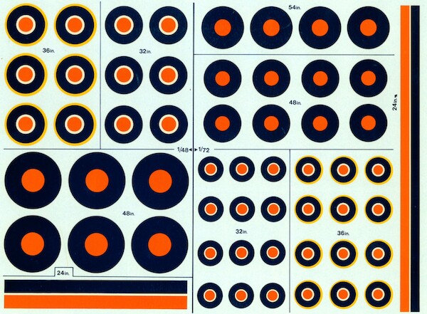 SALM WW2 SAAF Roundels for day fighters and bombers South African Air Force SAAF  SAAF 3