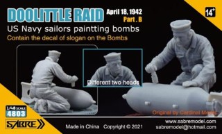 Doolittle Raid  1942 part B: US Navy Sailor Painting bomb  SABRE 4803