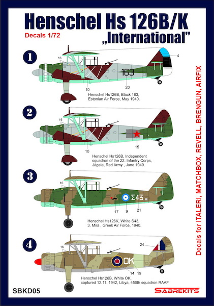 Henschel Hs126 'International' (Estonia, Soviet Union, Greece, RAF)  SBKD05