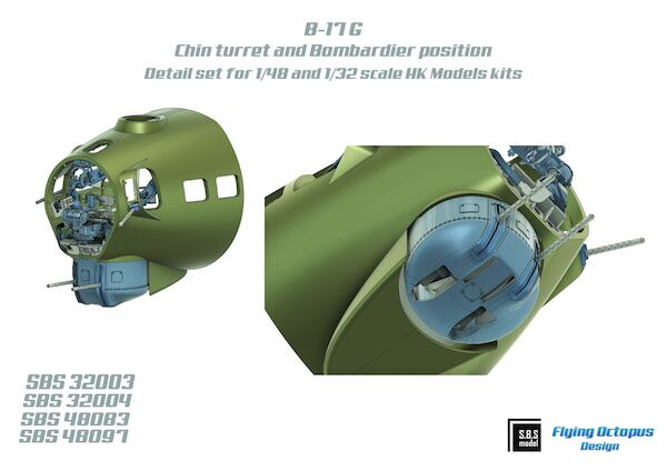 B-17G chin turret and Bombardier position (Hong Kong Models) SBS32003