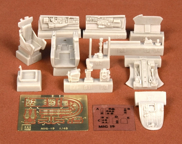 Mig-19PM cockpit Detail set (Trumpeter) SBS48025