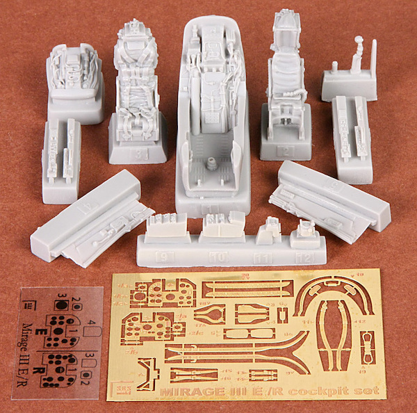 Mirage IIIE/R cockpit set (Kinetic)  SBS48045