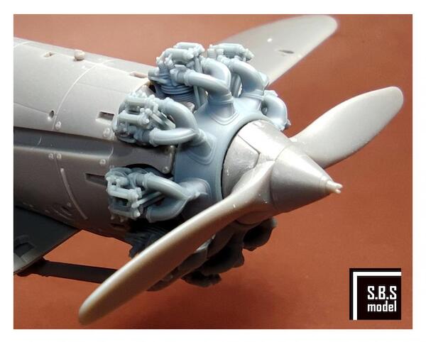 Bristol Bulldog engine upgrade set (without rocker covers) (Airfix) SBS48091