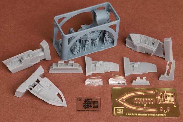 B-58 Hustler pilot cockpit with Stanley Capsule ejection seats (Revell, Monogram)  SBS48107
