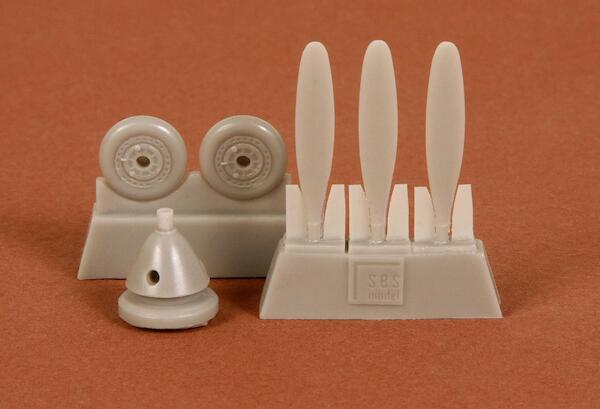 Bell P39Q/N Airacobra Propeller set + wheels for Academy SBS72007