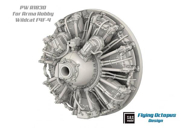 Grumman F4F-4 Wildcat engine & exhaust set for Arma Hobby kit SBS72091