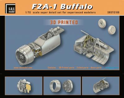 Brewster F2A-1 Buffalo Superdetail set for Hasegawa kit  SBS72100