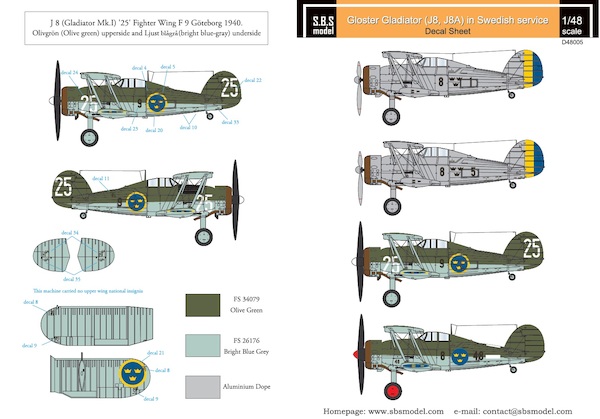 Gloster Gladiator in Swedish service VOL.I SBSD48005