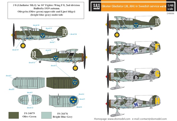 Gloster Gladiator in Swedish service VOL.2  SBSD48006