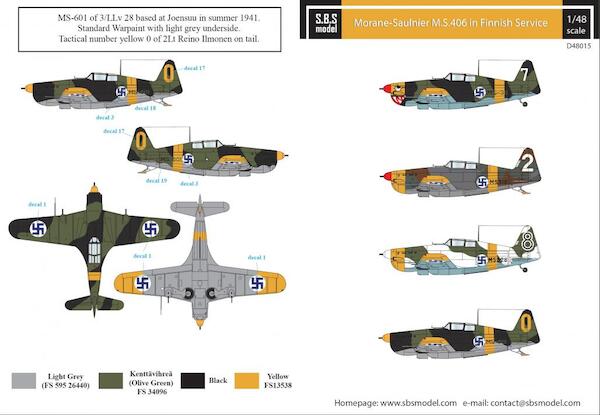Morane-Saulnier MS406 Finnish Air Force WW II SBSD48015