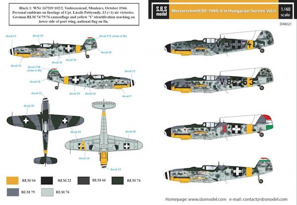 Messerschmitt Bf109G-6 Hungarian Air Force Vol 2 SBSD48021