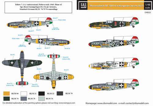 Messerschmitt Bf109F-4 in Hungarian Service Vol.II SBSD48025