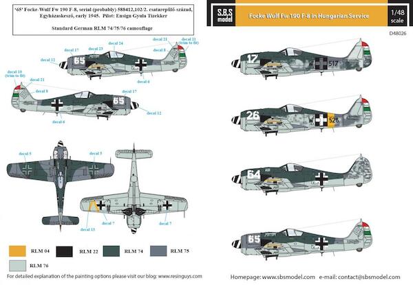 Focke Wulf FW190F-8 in Hungarian Service  SBSD48026