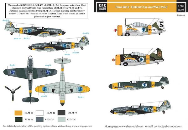 Hans Wind - Finland's Top Ace WW II Vol.II (Buffalo & BF109G-6)  SBSD48039