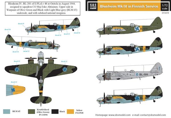 Bristol Blenheim Mk. IV in Finnish Service SBSD72019
