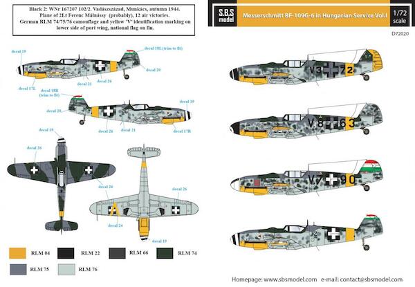 Messerschmitt Bf109G-6 Hungarian Air Force Vol 1 SBSD72020