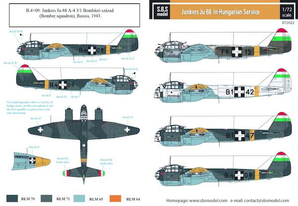 Junkers Ju-88 in Hungarian Service SBSD72022