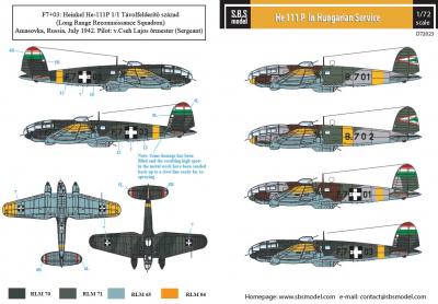 Heinkel He111 in Hungarian Service SBSD72023