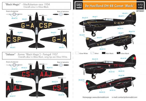 De Havilland DH88 Comet "Black"  SBSD72031