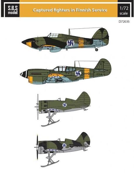 Captured Fighters in Finnish Service (Hurricane, P40, I-16) SBSD72035