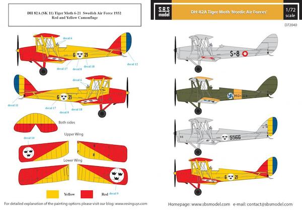 De Havilland DH82A Tiger Moth 'Nordic Air Forces' SBSD72040