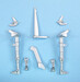 Spitfire MKIXc Landing gear legs (Airfix) SAC24013