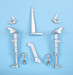 Spitfire MKIXc Landing gear legs (Airfix) SAC24013